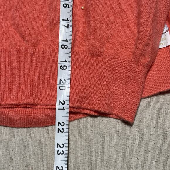 VTG We 100% Cashmere Cardigan & Vest Set Long Sleeve Beads Pink Sz M Scotland - Picture 8 of 13